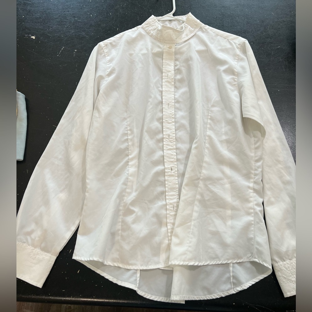 White Equestrian show shirt